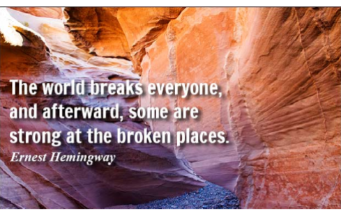 some are strong at the broken places